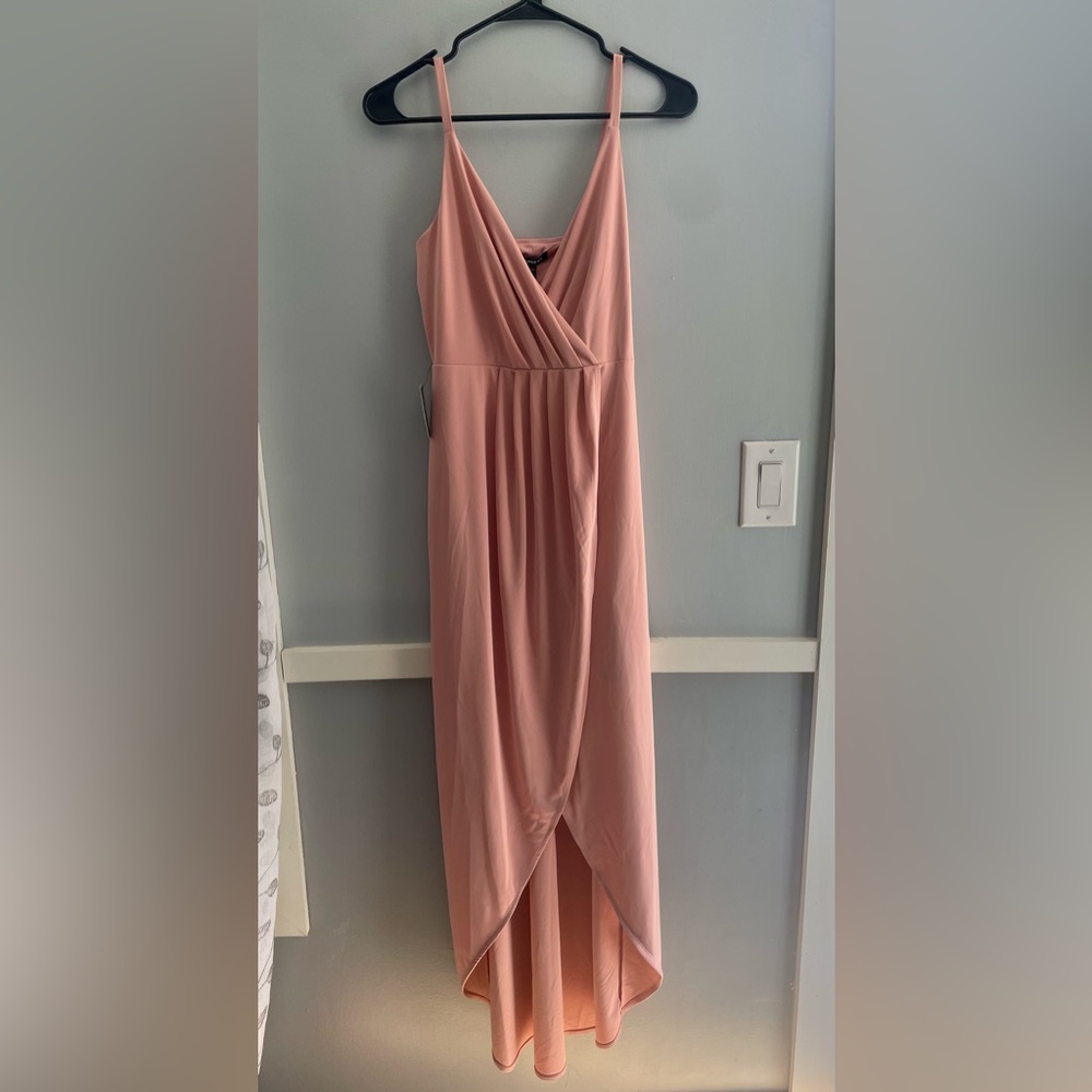 Express Blush Pink Sleeveless Wrap Maxi Dress NWT
